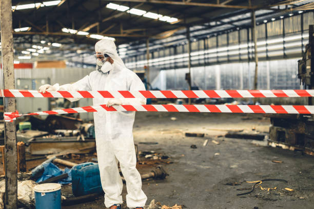Professional Biohazard Cleanup technician working in White House, TN